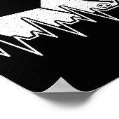 Funny Soccer Heartbeat Soccer Player Poster (Ecke)