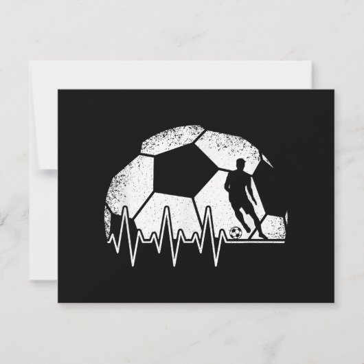 Funny Soccer Heartbeat Soccer Player Save The Date (Vorderseite)
