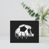 Funny Soccer Heartbeat Soccer Player Save The Date (Stehend Vorderseite)