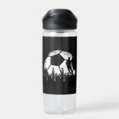 Funny Soccer Heartbeat Soccer Player Trinkflasche (Rückseite)
