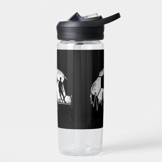Funny Soccer Heartbeat Soccer Player Trinkflasche (Links)