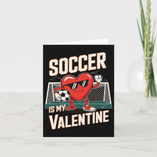 Funny Soccer ist meine Valentine Herz-Pose Karte