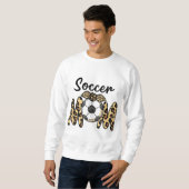 Funny Soccer Mama Leopard-Druck mit Bugbühne Sweatshirt (Vorne ganz)