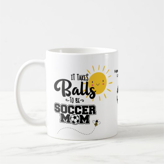 Funny SOCCER MAMA Mütter Tag Geburtstag Personalis Kaffeetasse (Links)