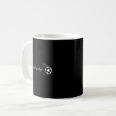 Funny Soccer Player Heart Pulse Graphic Srt Footba Kaffeetasse (Vorderseite Links)