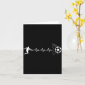 Funny Soccer Player Heart Pulse Graphic Srt Footba Karte (Gelbe Blume)