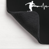 Funny Soccer Player Heart Pulse Graphic Srt Footba Mousepad (Ecke)