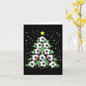 Funny Soccer Player Xmas Lights Fußball Weihnachte Karte (Gelbe Blume)