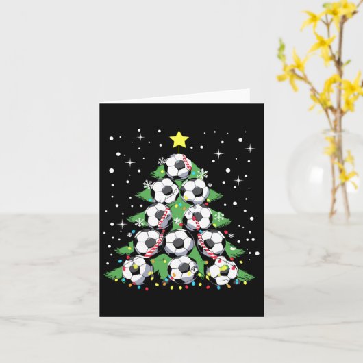 Funny Soccer Player Xmas Lights Fußball Weihnachte Karte (Gelbe Blume)