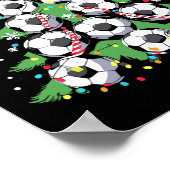 Funny Soccer Player Xmas Lights Fußball Weihnachte Poster (Ecke)