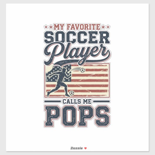 Funny Soccer Pops Vintage Engraving Shirt Design_1 Aufkleber (Blatt)