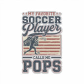 Funny Soccer Pops Vintage Engraving Shirt Design_1 Aufkleber (Vorderseite)