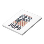 Funny Soccer Pops Vintage Engraving Shirt Design_1 Notizblock (Rotiert)