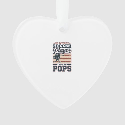 Funny Soccer Pops Vintage Engraving Shirt Design_1 Ornament (Vorderseite)