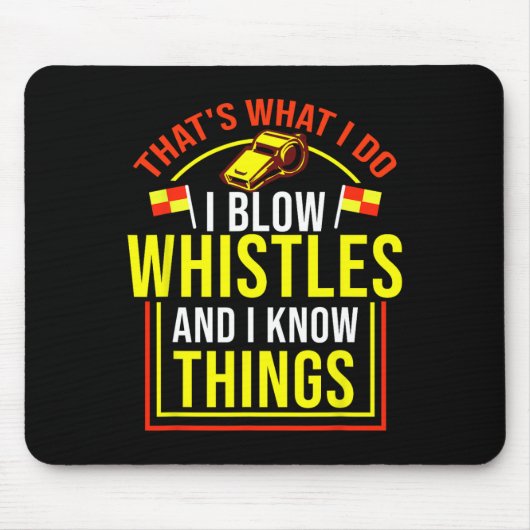 Funny Soccer Referee Design, Gift For Ref  Mousepad (Vorne)