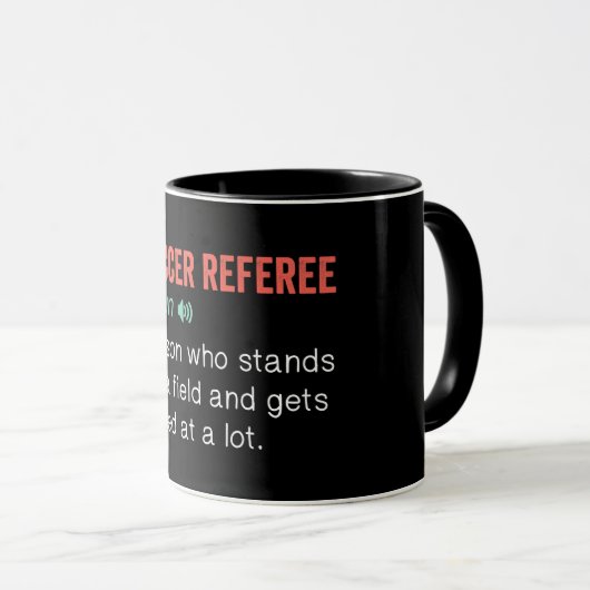 Funny Soccer Referenz Definition Tasse (VorderseiteRechts)