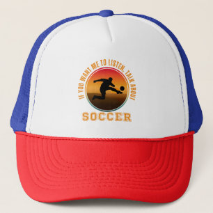 Funny Soccer Sprichwort Vintag Silhouette Player Truckerkappe