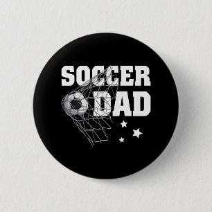 Funny Soccer Vater Daddy Soccer Sport Lover Fan Fa Button