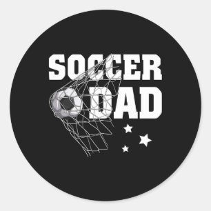 Funny Soccer Vater Daddy Soccer Sport Lover Fan Fa Runder Aufkleber