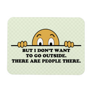 Funny Social Angststörung Coronavirus Magnet