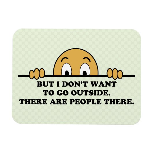 Funny Social Angststörung Coronavirus Magnet (Horizontal)