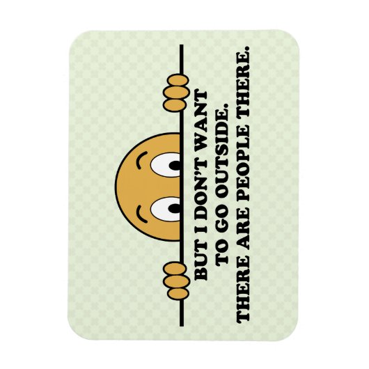 Funny Social Angststörung Coronavirus Magnet (Vertikal)