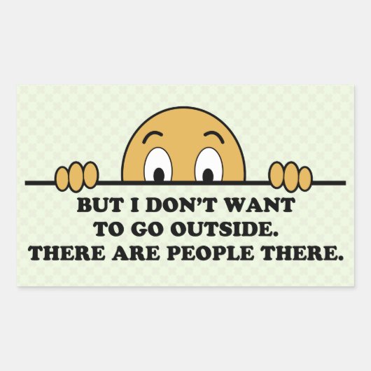 Funny Social Angststörung Coronavirus Rechteckiger Aufkleber (Vorderseite)