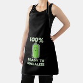 Funny Social Battery 100% Full - Bereit zu Sociali Schürze (InSitu)