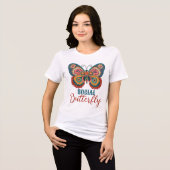 Funny Social Butterfly farbige Inspirivity Tri-Blend Shirt (Vorderseite voll)