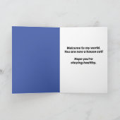 Funny Social Distancing House Cat - Kopier Card Karte (Innenseite)