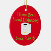 Funny Social Distancing Keramik Ornament (Rechts)