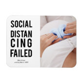 Funny Social Distancing Versagt Moderne Minimal Magnet (Horizontal)