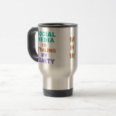 Funny "Social Media" benutzerdefinierte Monogramm- Reisebecher (Vorderseite Links)