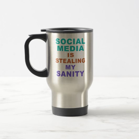 Funny "Social Media" benutzerdefinierte Monogramm- Reisebecher (Links)