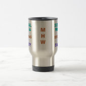 Funny "Social Media" benutzerdefinierte Monogramm- Reisebecher (Mittel)