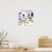 Funny Social Media Crists Poster (Küche)