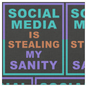 Funny "Social Media" Custom Stoff (Nahaufnahme)