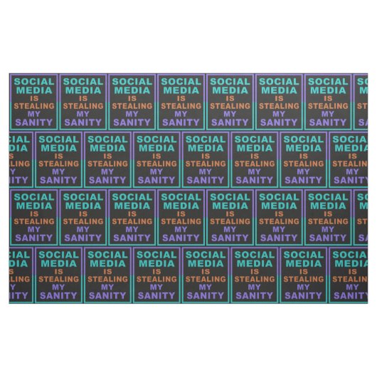 Funny "Social Media" Custom Stoff (Fat Quarter (45,7 x 55,9 cm))