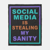 Funny "Social Media"-Decken Fleecedecke (Vorderseite)