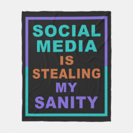 Funny "Social Media"-Decken Fleecedecke