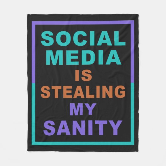 Funny "Social Media"-Decken Fleecedecke (Vorderseite)