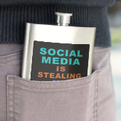 Funny "Social Media" individuelle Name Flachmann (Beispiel)