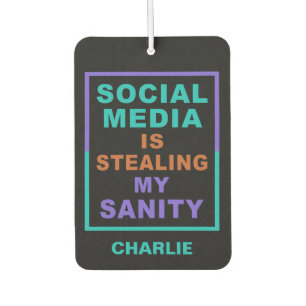 Funny "Social Media" individuelle Name Lufterfrisc Autolufterfrischer
