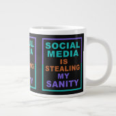 Funny "Social Media" Jumbo-Tasse (Rechts)