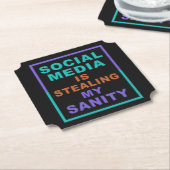 Funny "Social Media" Paper Untersetzer (angewinkelt)