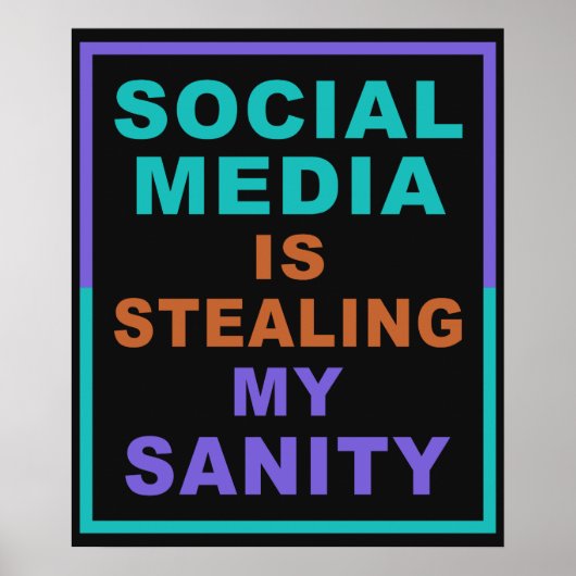 Funny "Social Media" Poster (Vorne)