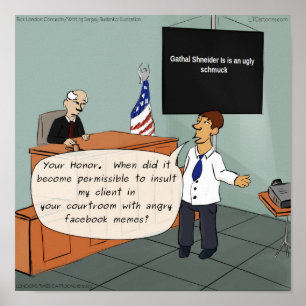 Funny Social Media-Schlüsse in Gerichtsplakaten er Poster