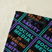 Funny "Social Media" Strandtuch (Beispiel)