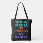 Funny "Social Media"-Taschen Tasche (Rückseite)