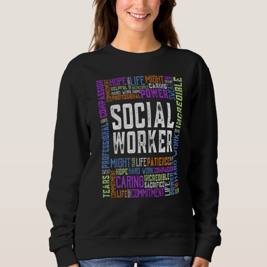Funny Social Work Social Worker Monat Frauen Yo Sweatshirt (Vorderseite)